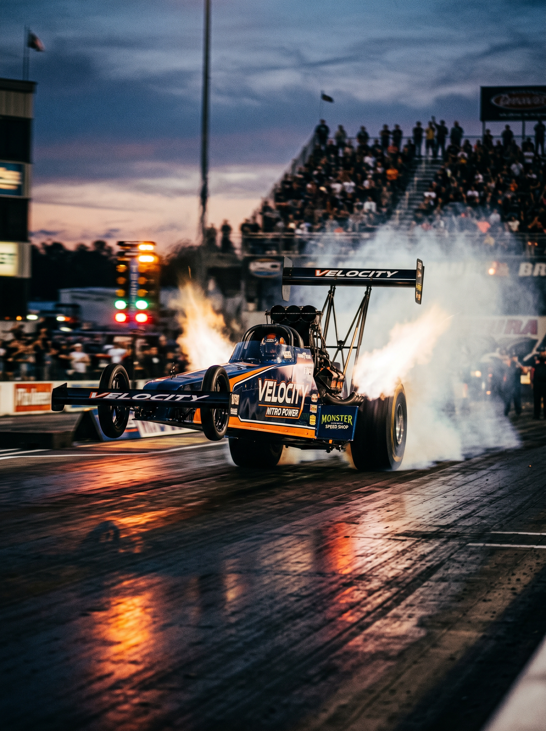 Dragster launching at NITRO Motorsports Park